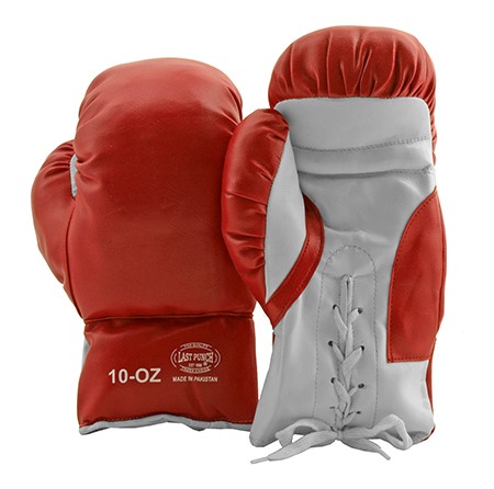 Oz Traditional Red Boxing Gloves Last Punch