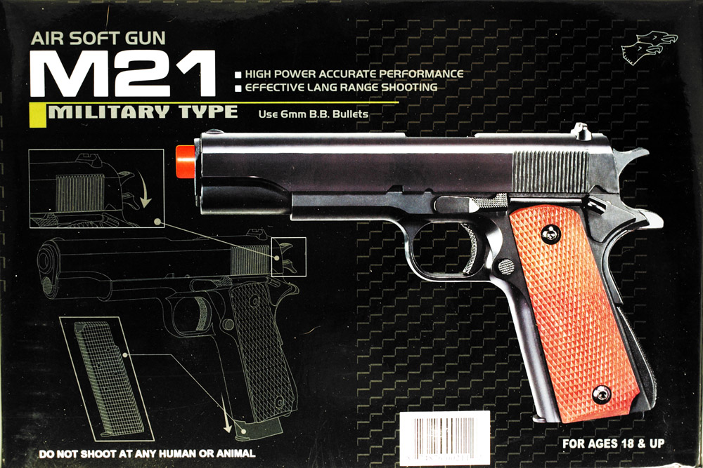 M21 Spring Airsoft Handgun - Silver