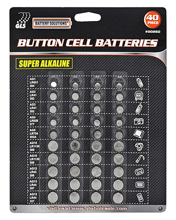 40-pc. Button Cell Batteries