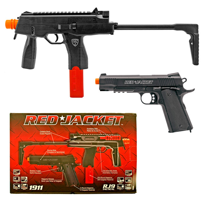 Red Jacket Airsoft Rifle and Handgun Set