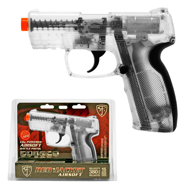 Red Jacket Airsoft Battle Pistol - Clear