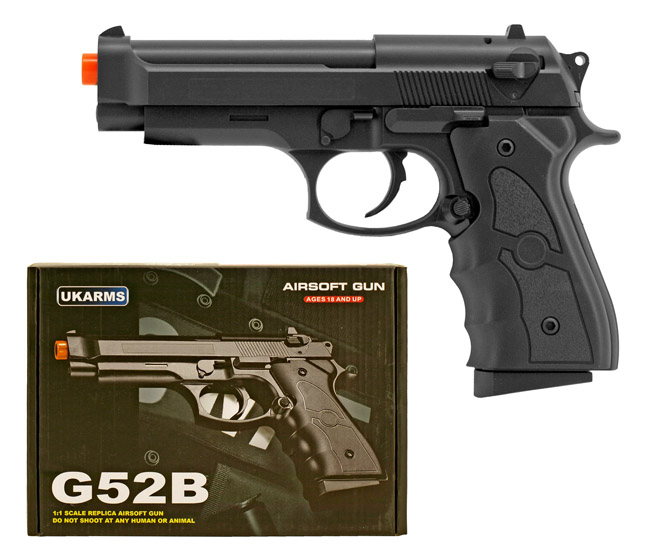 UKArms Airsoft Handgun G52B - Black