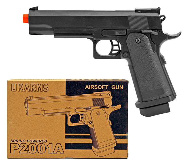UKArms Airsoft Handgun P2001A - Black