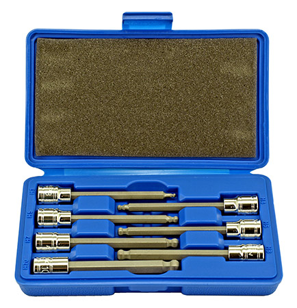 Neiko 7 - pc. 3/8" Drive Long Ball End Hex Bit Socket Set