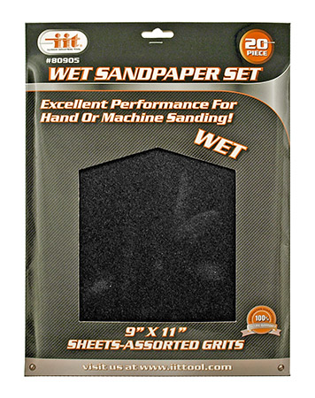 20 - pc. Wet Sandpaper Set - Assorted Grits