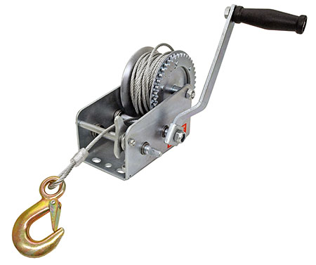 2,000 Lbs. Steel Cable Hand Winch