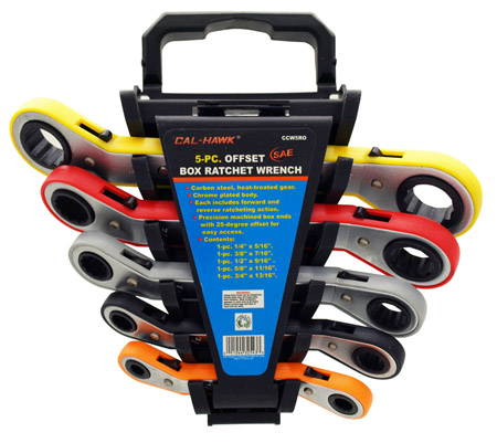 5-pc. Offset Box Ratchet Wrench - SAE