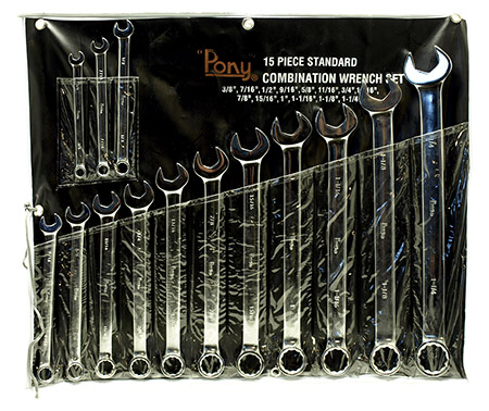 15 - pc. Combination Wrench Set