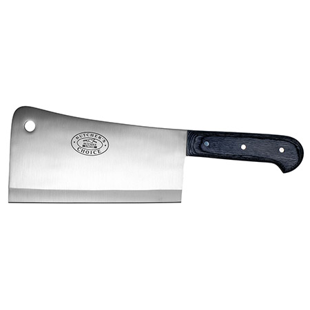 13.25" Butcher's Choice Ebony Wood Handle Chef Butcher Cleaver Knife