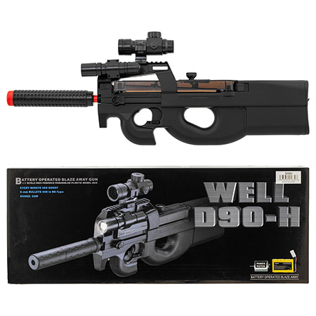 Well D90-H P90 Plastic Gear AEG Electric Airsoft Gun