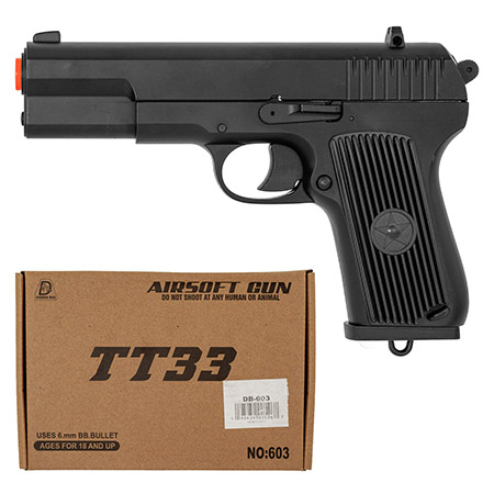Double Bell TT-33 Metal Body Spring Powered Airsoft Pistol