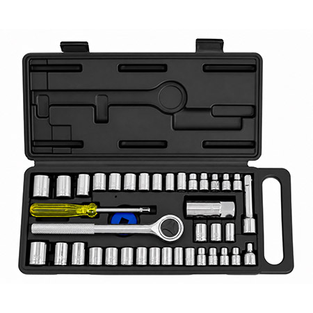 40-pc. 1/4" & 3/8" Drive Socket Ratchet Tool Set - Metric / SAE