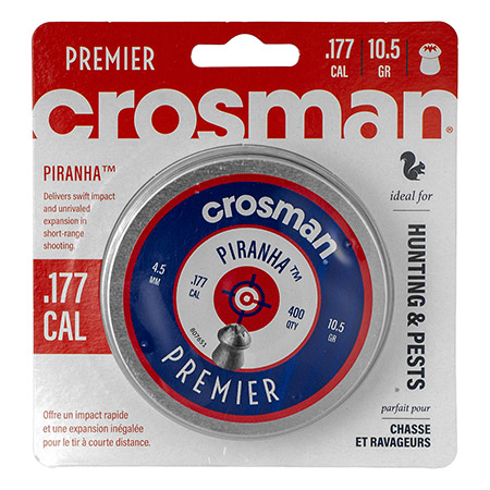 400-pc. Crosman Premier Piranha .177 Cal. Hollow Point Pellet Ammo