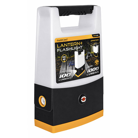FarPoint 1,000 Lumens Super Bright LED Lantern + Flashlight