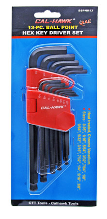 13-pc. Ball Point Hex Key Set - SAE