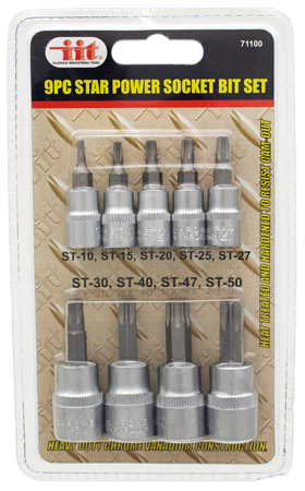 9-pc. Star Power Socket Bit Set