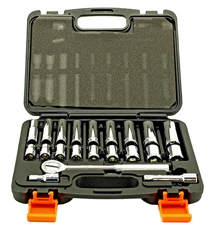 22 - pc. 3/8" Drive Standard Deep Socket Set - Metric