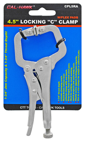 4-1/2" Locking C-Clamp with Flexible Pad