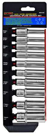 10-pc. 3/8" Drive Universal Spline Socket Set
