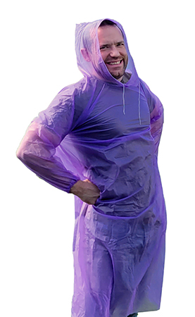 Lightweight Rain Poncho - Assorted Colors