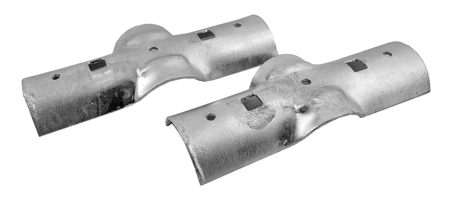 1-3/8" Galvanized Double Boulevard Clamp Set