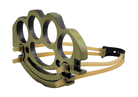Novelty Brass Knuckle Style Handle Slingshot