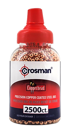 2500 ct. Copperhead Precision Copper Coated Steel BBs - Crosman