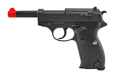 UKArms G21 Luger Replica Metal Airsoft Spring Pistol - Black