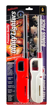 2 - pk. BBQ Grill Long Reach Utility Lighters 
