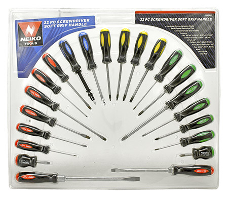 22 - pc. Screwdriver Soft Grip Handle
