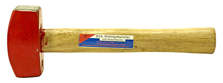 3 lb. Drilling Hammer with Wood Handle