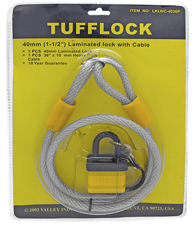 40mm Insulated Padlock with Cable