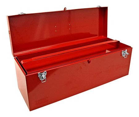Classic Metal Tool Box - Red