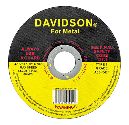 4.5" Metal Cutoff Wheel