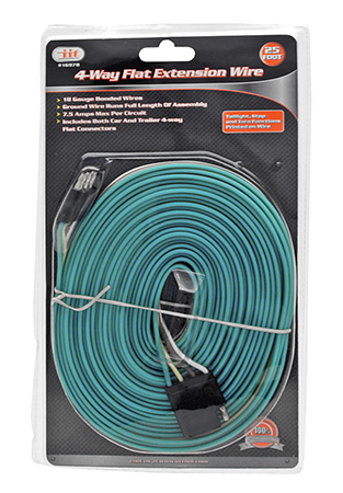 25' 4-Way Flat Extension Wire