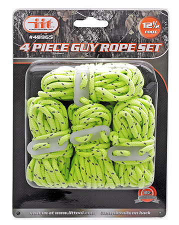 4-pc. 12.5' Neon Guy Rope Set