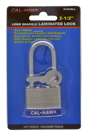 2-1/2" Long Shackle Laminated Lock