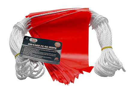 98' Orange Triangle Flag Rope