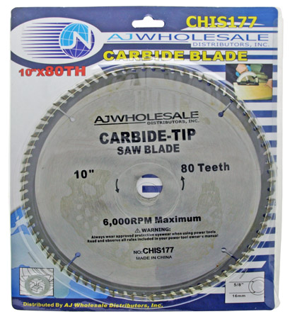 10" x 80 Tooth Carbide Blade Circular Saw