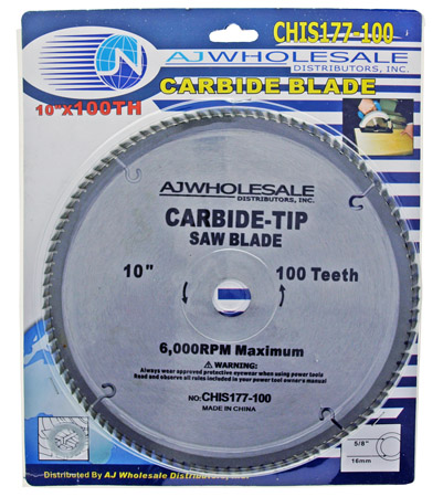 10" x 100 Tooth Carbide Blade Circular Saw