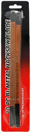 10-pc. Bi-Metal Hacksaw Blades