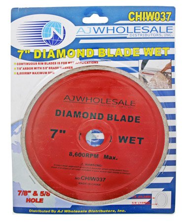 7" Wet Cut Diamond Blade
