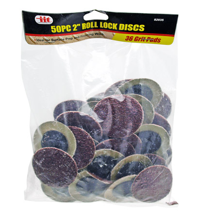 50-pc. 2" Roll Lock Disc - 36 Grit