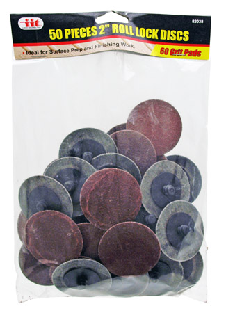 50-pc. 2" Roll Lock Disc - 60 Grit