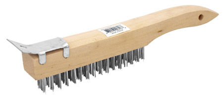 Long Handle Shoe Wire Brush w/ Scraper
