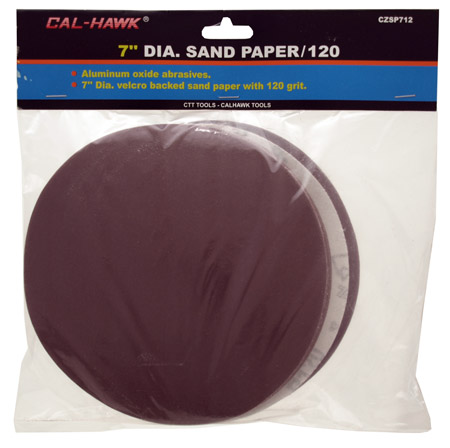 20-pc. 7" Velcro Sand Paper - 120 Grit