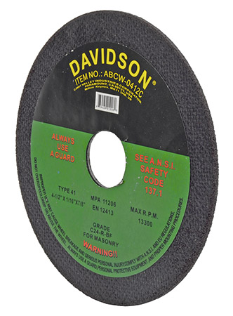 4-1/2" Masonry Cut Off Wheel