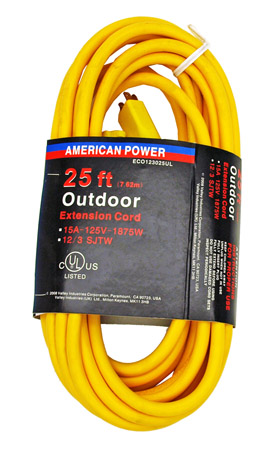 25' Outdoor 12/3 Extension Cord