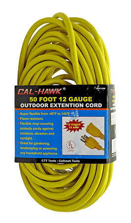 50' 12 Gauge Outdoor Extension Cord
