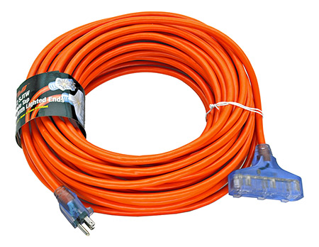 100' Extension Cord - Orange